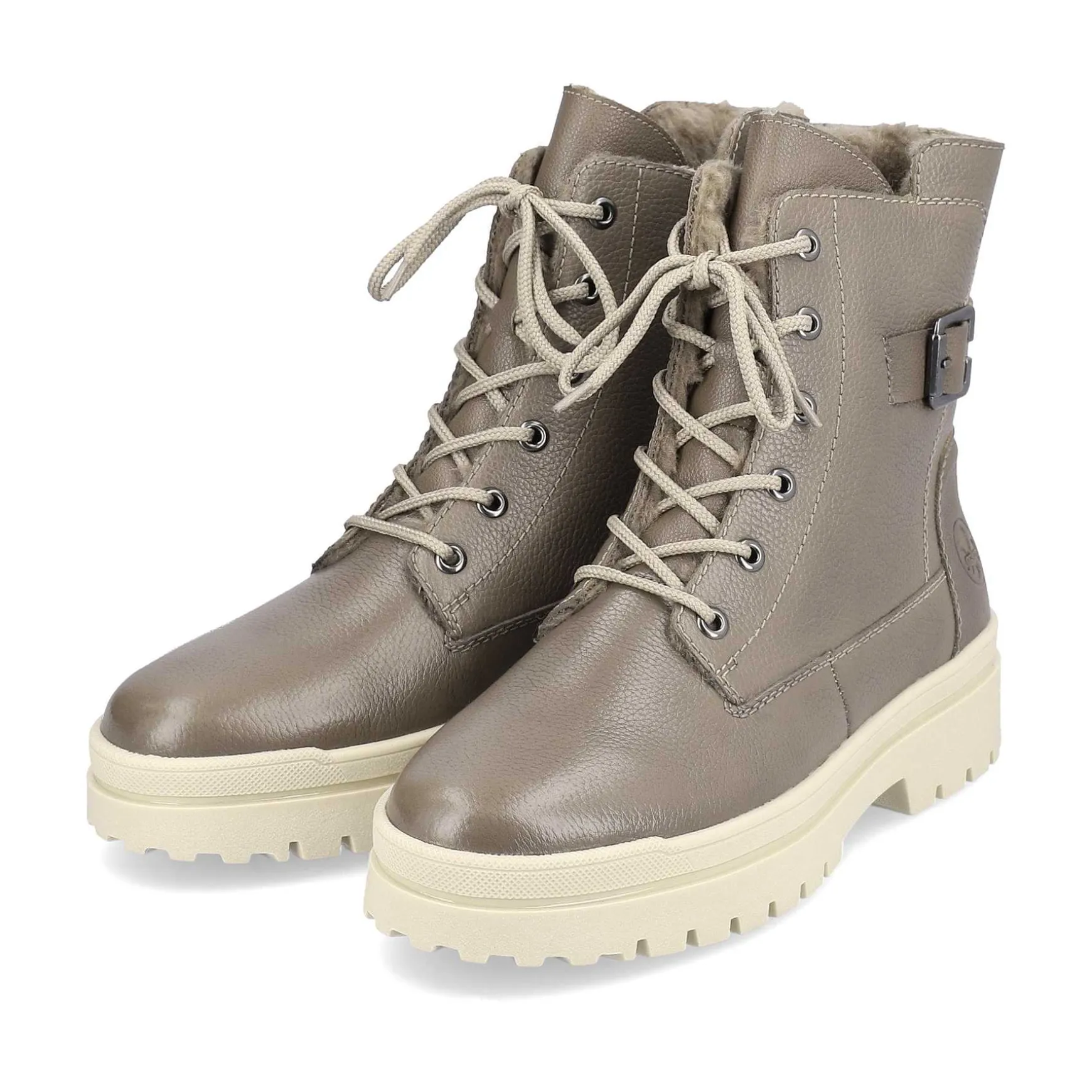 Rieker Women'S Corded Boots Asphalt Gray