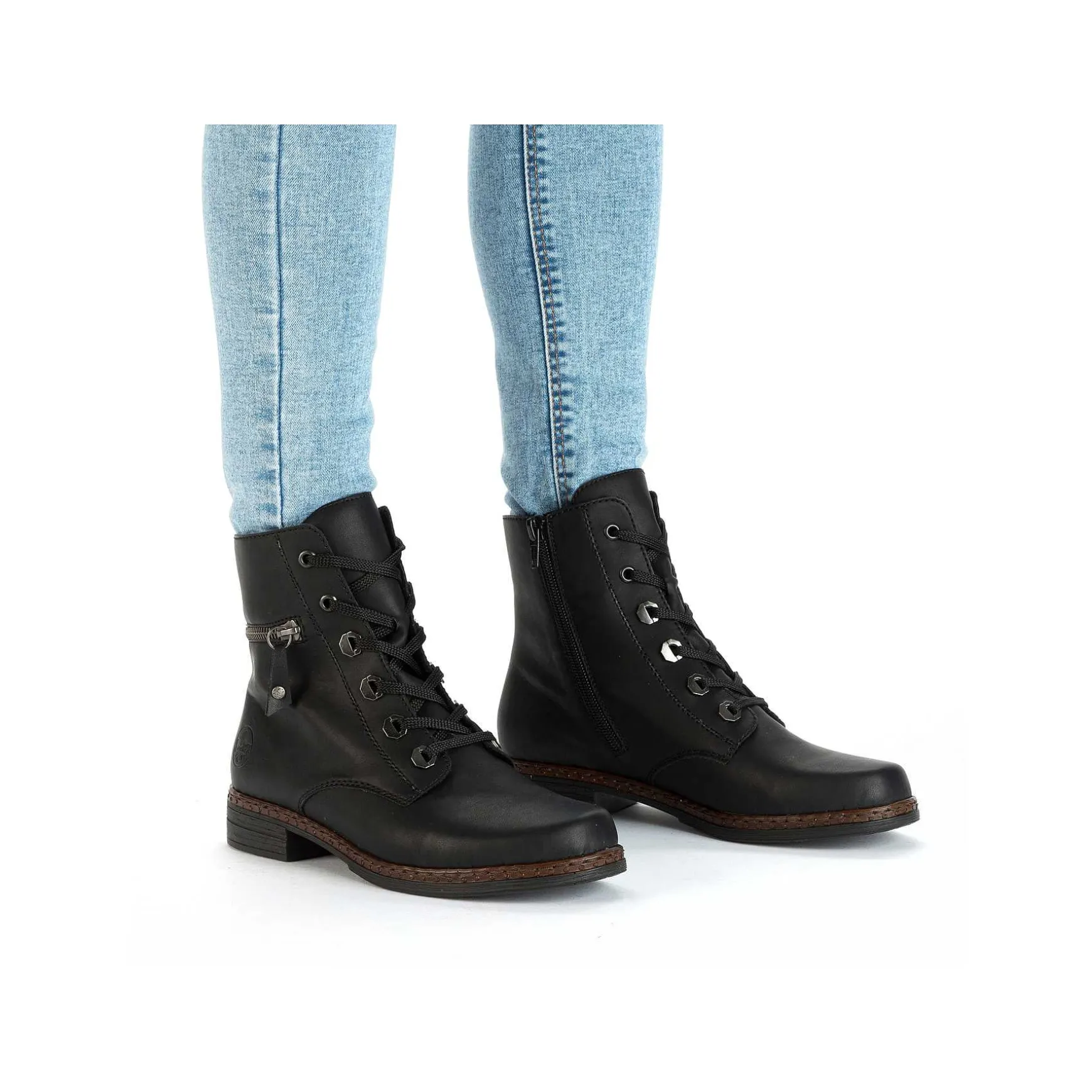 Rieker Women'S Corded Boots Night Black