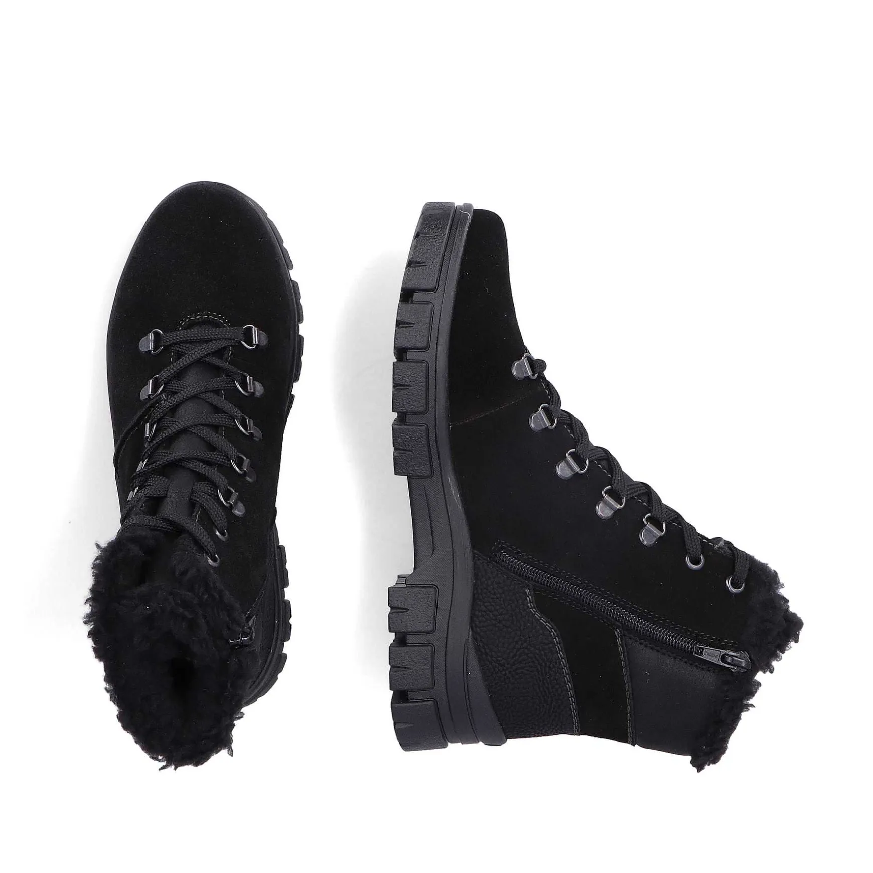 Rieker Women'S Corded Boots Night Black