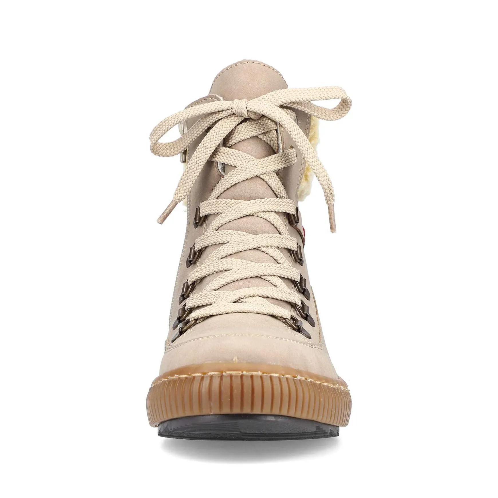 Rieker Women'S Corded Boots Cream Beige