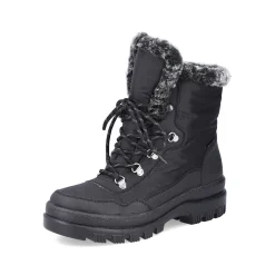 Rieker Women'S Corded Boots Deep Black