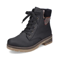 Rieker Women'S Corded Boots Graphite Black