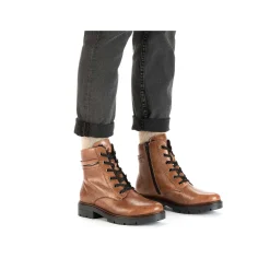 Rieker Women'S Corded Boots Copper Brown