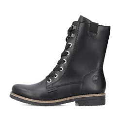 Rieker Women'S Corded Boots Deep Black