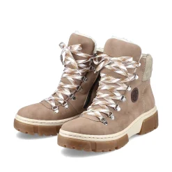 Rieker Women'S Corded Boots Brown Beige