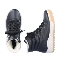 Rieker Women'S Corded Boots Midnight Black