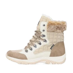 Rieker Women'S Corded Boots Brown Beige