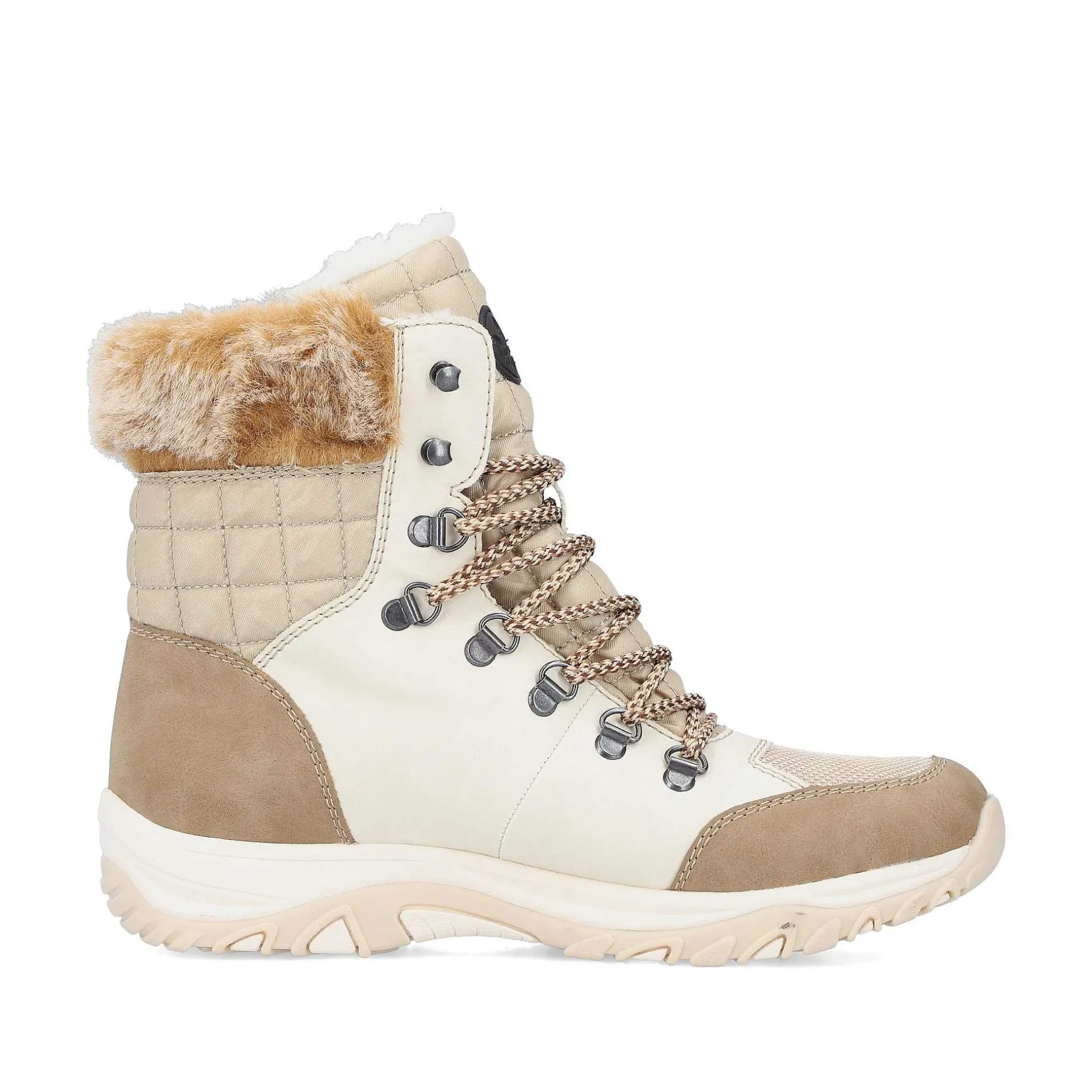 Rieker Women'S Corded Boots Brown Beige