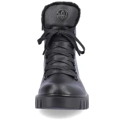 Rieker Women'S Corded Boots Deep Black