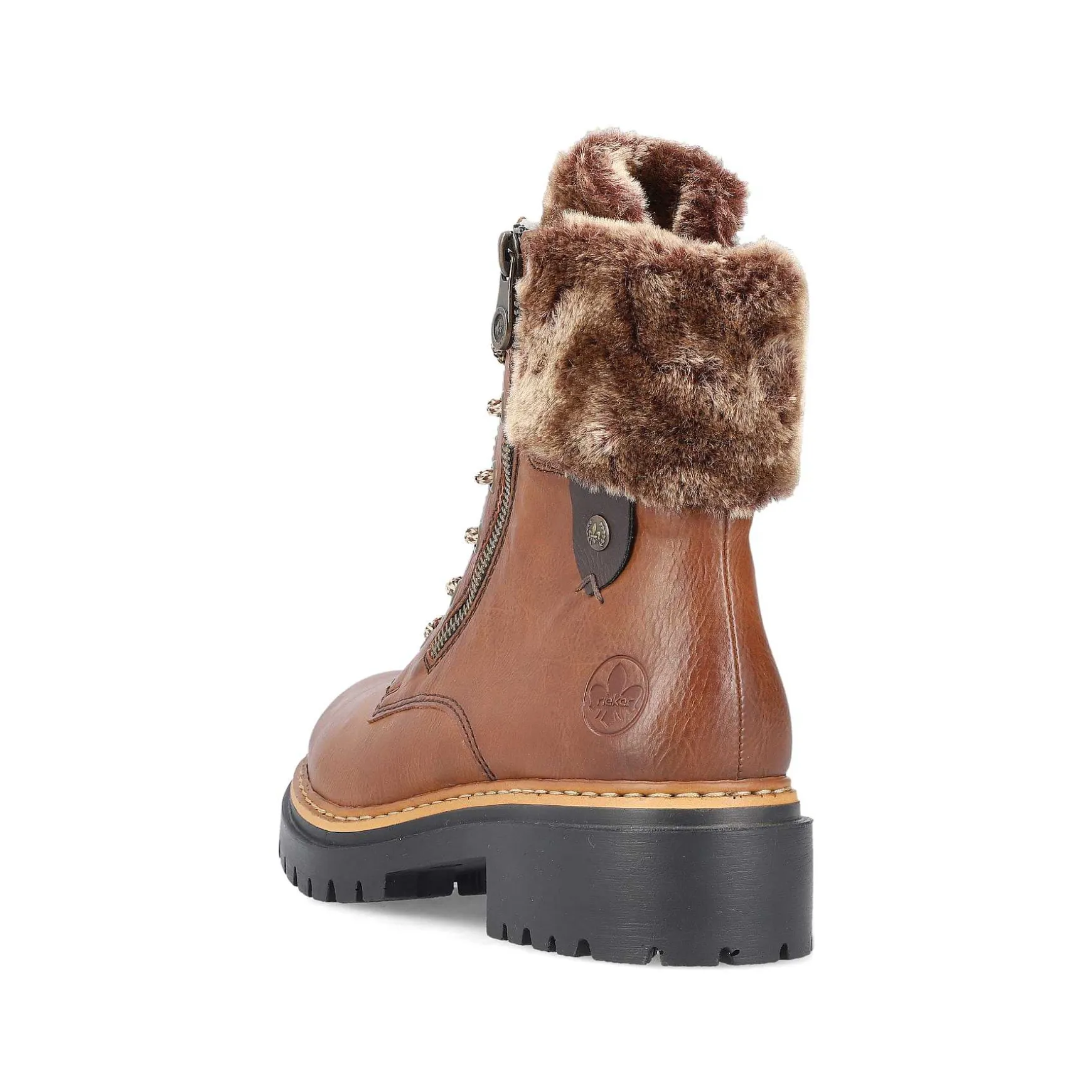 Rieker Women'S Corded Boots Chestnut Brown