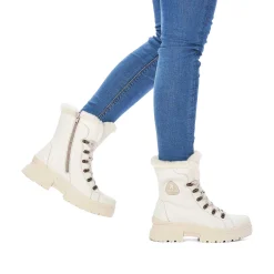 Rieker Women'S Corded Boots Frost White