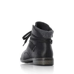 Rieker Women'S Corded Boots Asphalt Black