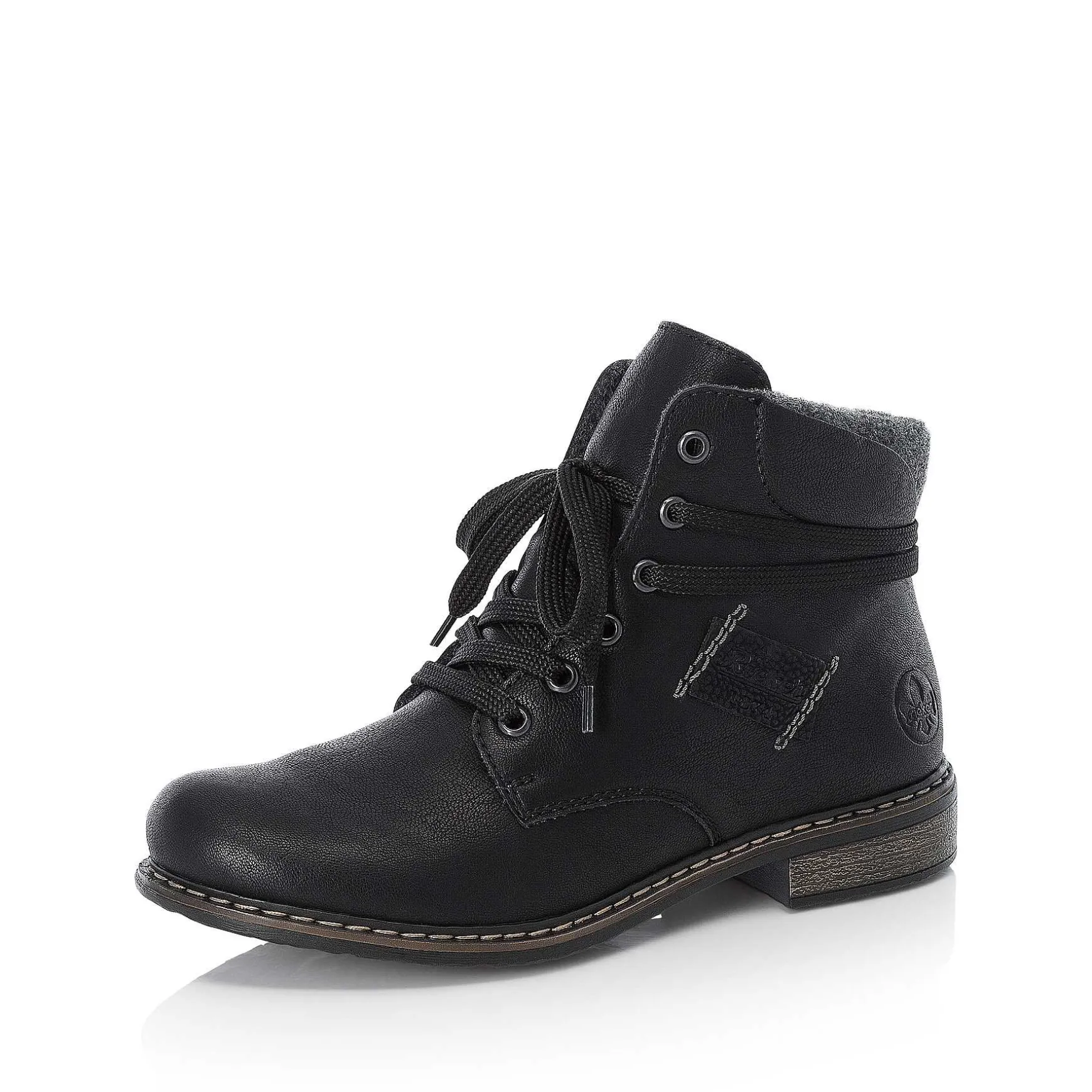 Rieker Women'S Corded Boots Asphalt Black