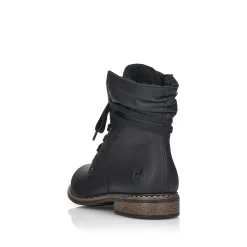 Rieker Women'S Corded Boots Asphalt Black