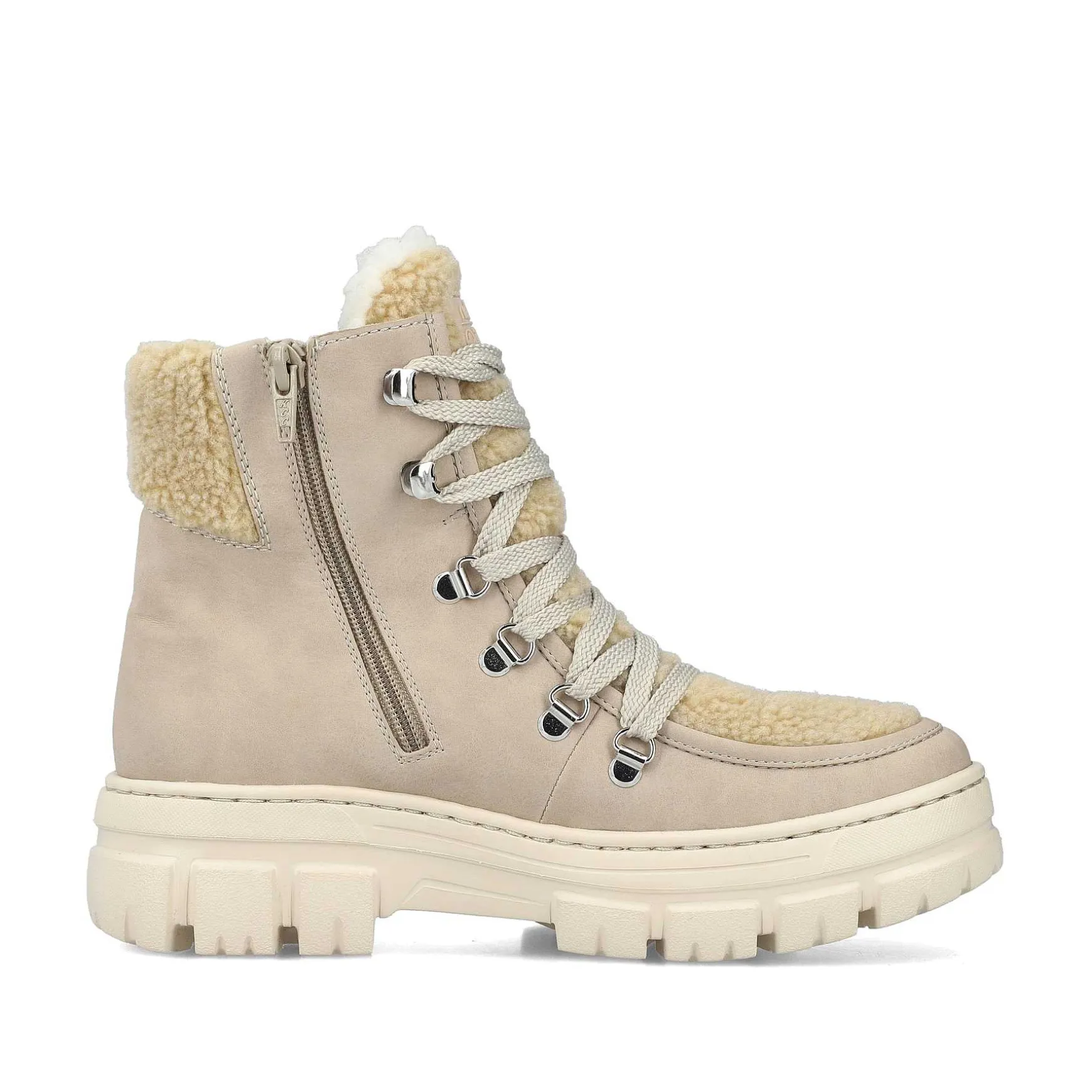 Rieker Women'S Corded Boots Sand Beige