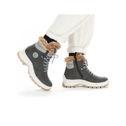 Rieker Women'S Corded Boots Granite Gray