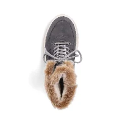 Rieker Women'S Corded Boots Granite Gray