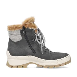 Rieker Women'S Corded Boots Granite Gray