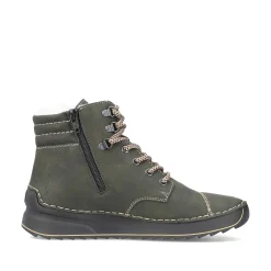 Rieker Women'S Corded Boots Gray Green