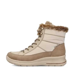 Rieker Women'S Corded Boots Vanilla Beige