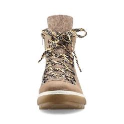 Rieker Women'S Corded Boots Brown Beige