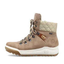 Rieker Women'S Corded Boots Brown Beige