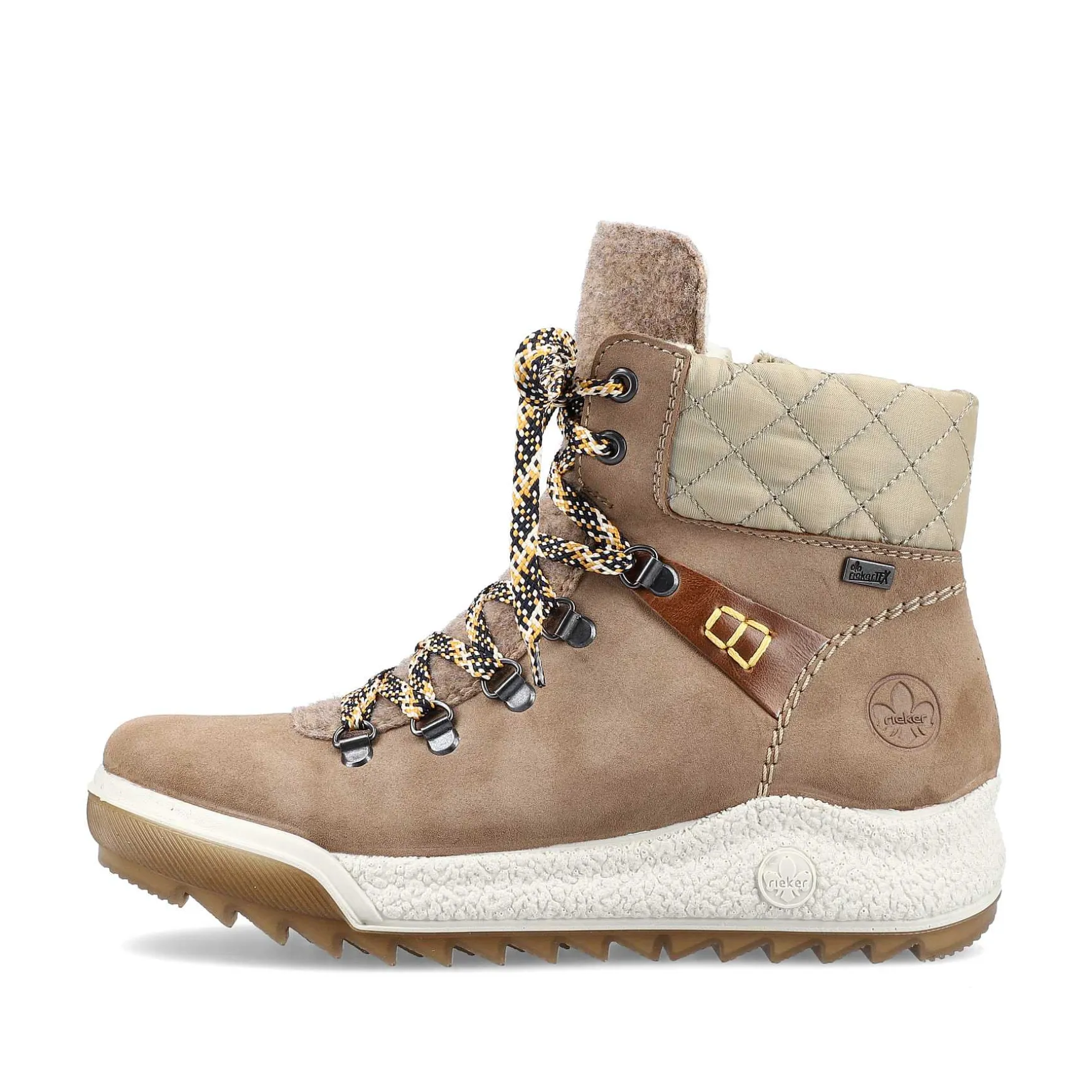 Rieker Women'S Corded Boots Brown Beige