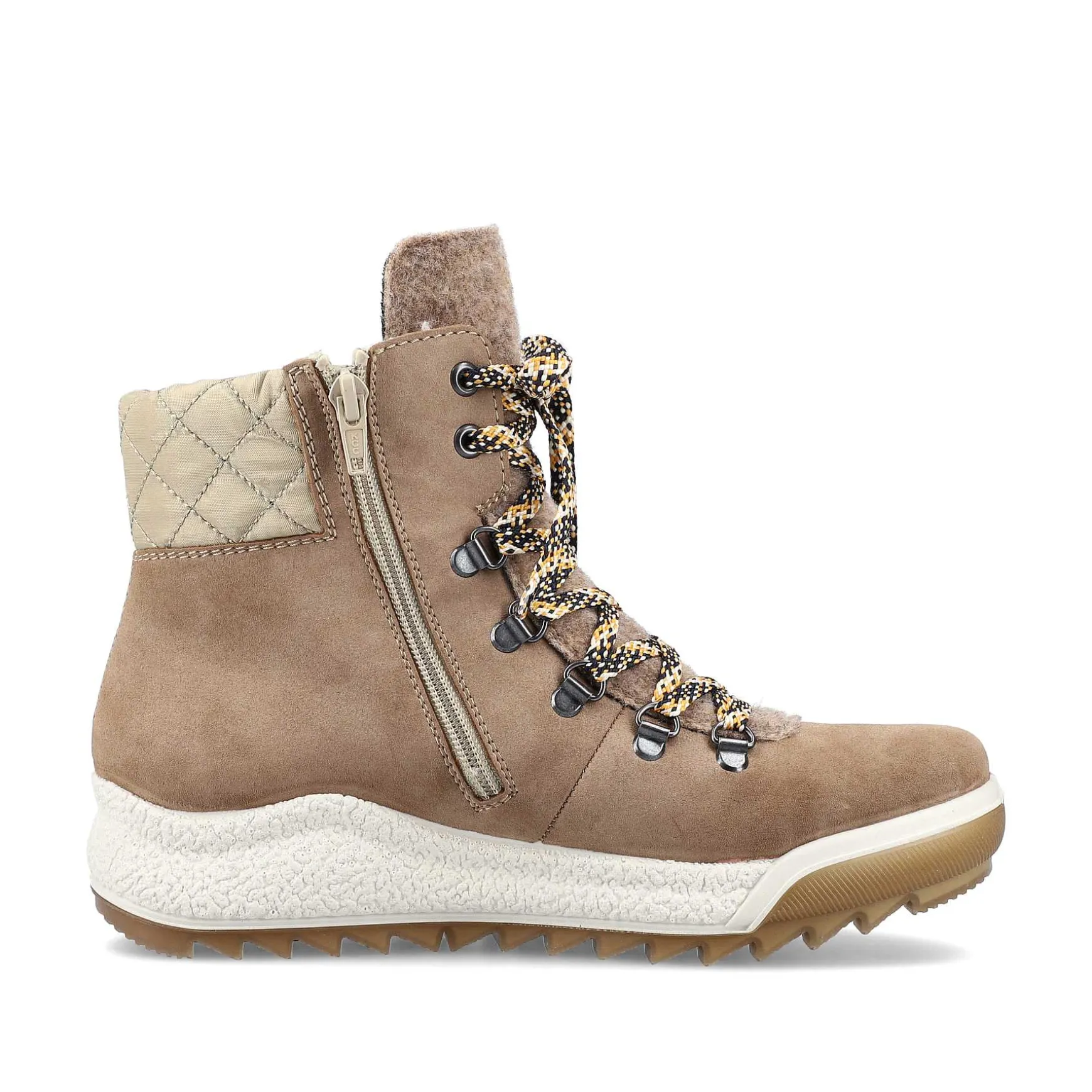 Rieker Women'S Corded Boots Brown Beige