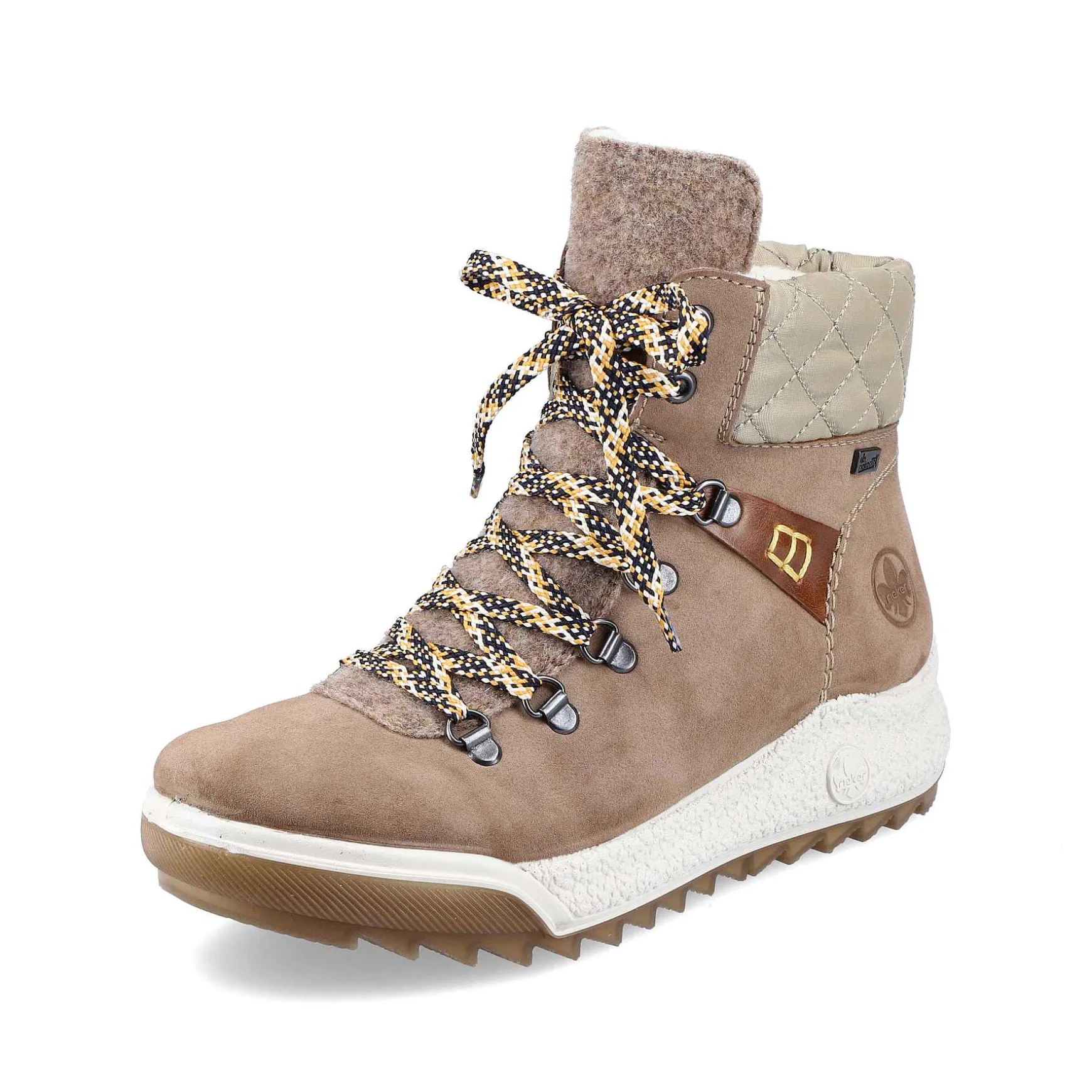 Rieker Women'S Corded Boots Brown Beige