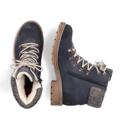 Rieker Women'S Laced Boots Ocean Blue