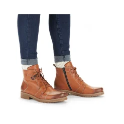 Rieker Women'S Laced Boots Caramel Brown