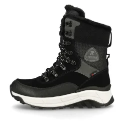 Rieker Women'S Laced Boots Steel Black