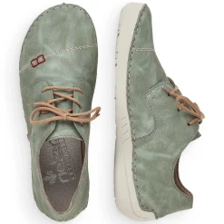 Rieker Women'S Lace-Up Shoes Green Gray
