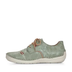 Rieker Women'S Lace-Up Shoes Green Gray