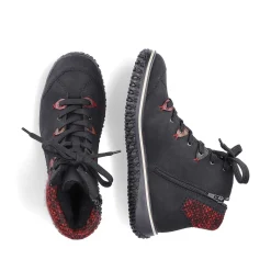 Rieker Women'S Lace-Up Shoes Graphite Black