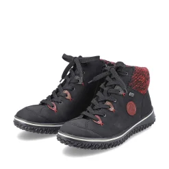 Rieker Women'S Lace-Up Shoes Graphite Black