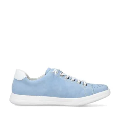 Rieker Women'S Lace-Up Shoes Sky Blue And White