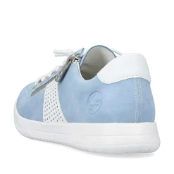 Rieker Women'S Lace-Up Shoes Sky Blue And White