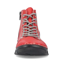 Rieker Women'S Lace-Up Shoes Fire Red