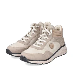 Rieker Women'S Lace-Up Shoes Light Beige