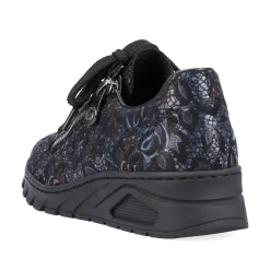 Rieker Women'S Lace-Up Shoes Black Metallic