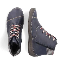 Rieker Women'S Lace-Up Shoes Steel Blue