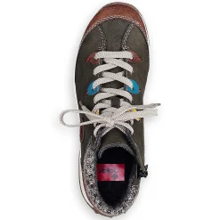 Rieker Women'S Lace-Up Shoes Moss Green