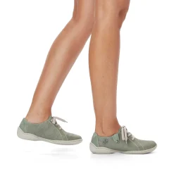 Rieker Women'S Lace-Up Shoes Green Gray