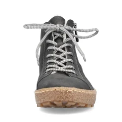 Rieker Women'S Lace-Up Shoes Asphalt Gray