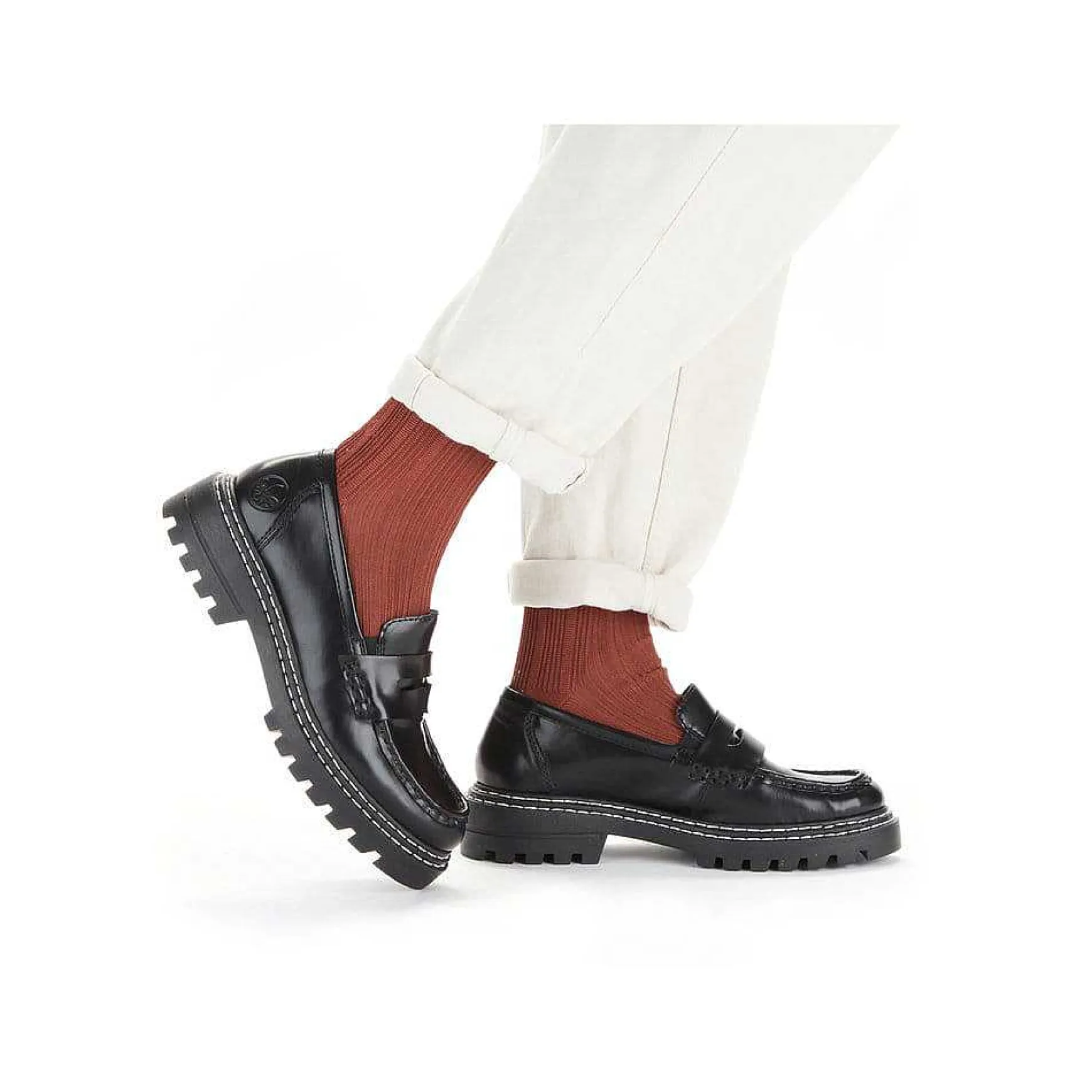 Rieker Women'S Loafers Graphite Black