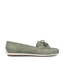 Rieker Women'S Loafers Green Grey