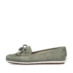 Rieker Women'S Loafers Green Grey