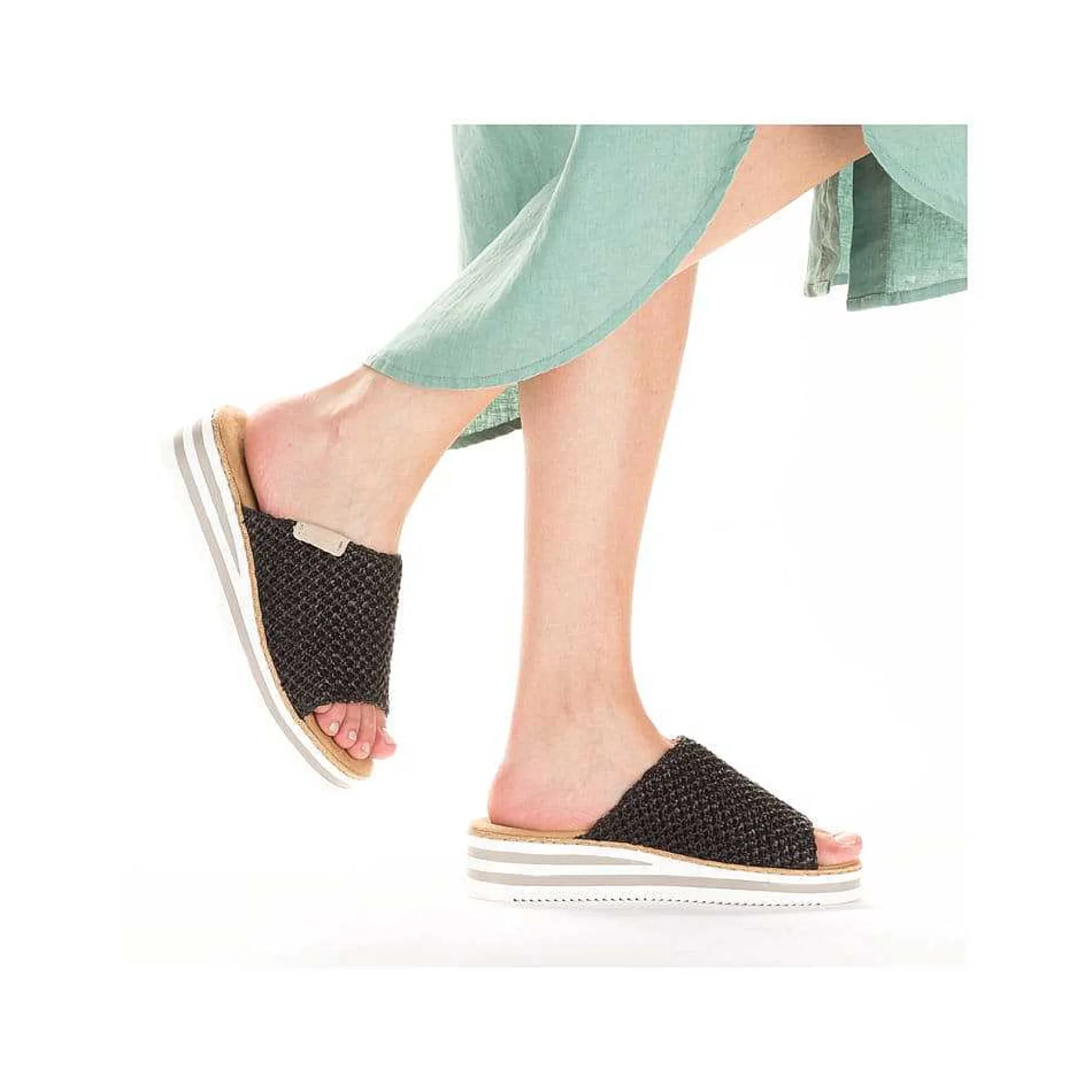 Rieker Women'S Mules Asphalt Black