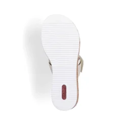 Rieker Women'S Mules Beige-Metallic-Rose